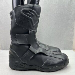 Alpinestars Mens Size 9 (EU 43) Motorcycle Boots Black Leather Tall Waterproof